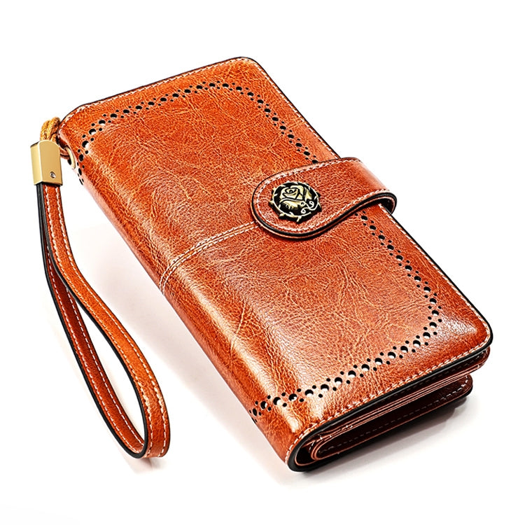 3556 Large Capacity Long Multi-function Anti-magnetic RFID Wallet Clutch for Ladies with Card Slots