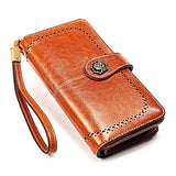 3556 Large Capacity Long Multi-function Anti-magnetic RFID Wallet Clutch for Ladies with Card Slots