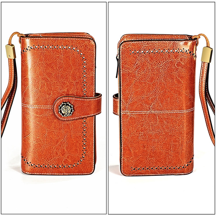 3556 Large Capacity Long Multi-function Anti-magnetic RFID Wallet Clutch for Ladies with Card Slots
