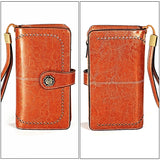 3556 Large Capacity Long Multi-function Anti-magnetic RFID Wallet Clutch for Ladies with Card Slots