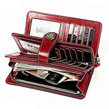 3556 Large Capacity Long Multi-function Anti-magnetic RFID Wallet Clutch for Ladies with Card Slots