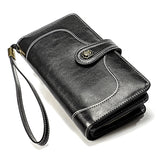 3555 Large Capacity Long Multi-function Anti-magnetic RFID Wallet Clutch for Ladies with Card Slots