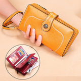 3555 Large Capacity Long Multi-function Anti-magnetic RFID Wallet Clutch for Ladies with Card Slots