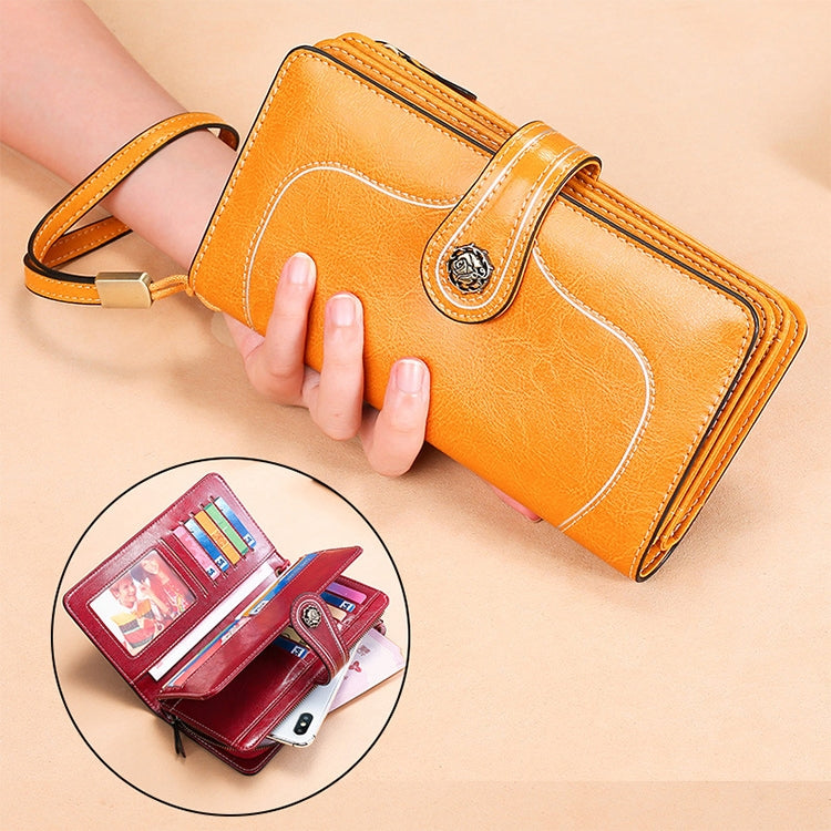 3555 Large Capacity Long Multi-function Anti-magnetic RFID Wallet Clutch for Ladies with Card Slots