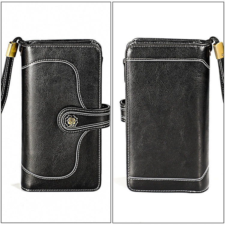 3555 Large Capacity Long Multi-function Anti-magnetic RFID Wallet Clutch for Ladies with Card Slots