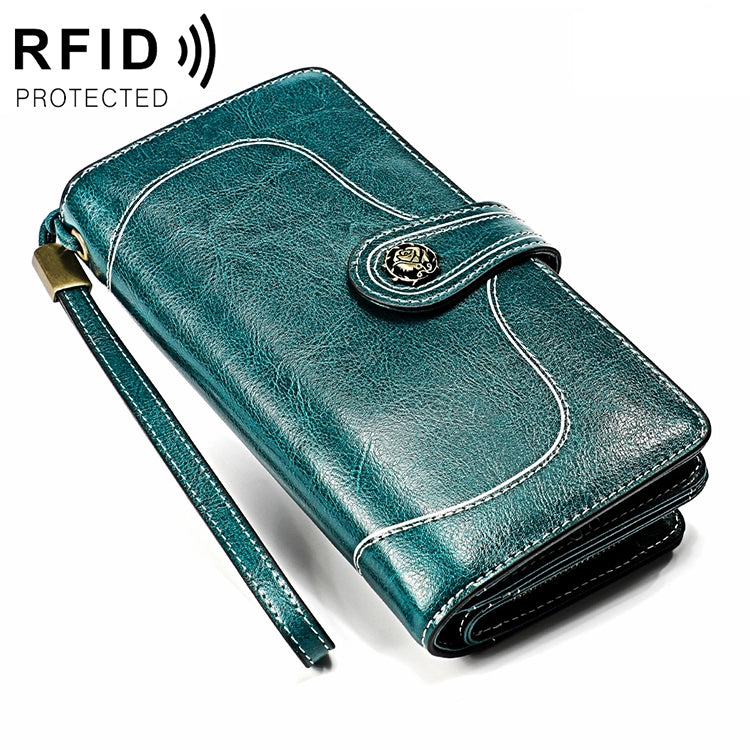 3555 Large Capacity Long Multi-function Anti-magnetic RFID Wallet Clutch for Ladies with Card Slots