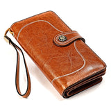 3555 Large Capacity Long Multi-function Anti-magnetic RFID Wallet Clutch for Ladies with Card Slots