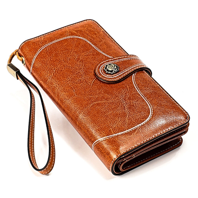 3555 Large Capacity Long Multi-function Anti-magnetic RFID Wallet Clutch for Ladies with Card Slots