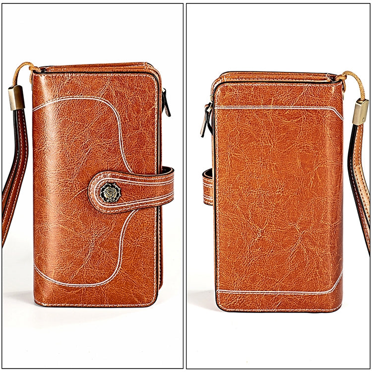 3555 Large Capacity Long Multi-function Anti-magnetic RFID Wallet Clutch for Ladies with Card Slots