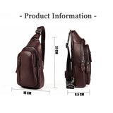 6027 Men Crossbody Bag Casual Multi-function Shoulder Waist Bag