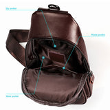 6027 Men Crossbody Bag Casual Multi-function Shoulder Waist Bag