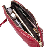 2-Folding Square Genuine Leather Handbag