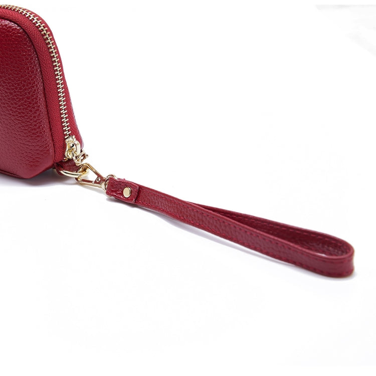 2-Folding Square Genuine Leather Handbag