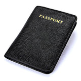 Litchi Texture Multifunctional Genuine Leather Passport Package for travel
