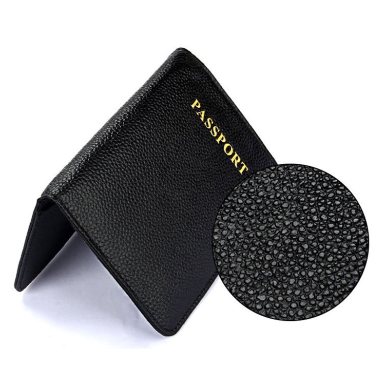 Litchi Texture Multifunctional Genuine Leather Passport Package for travel