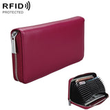 Antimagnetic RFID Large Capacity Long Style Genuine Leather Passport Package / Multifunctional and Many Card Slots Card Package