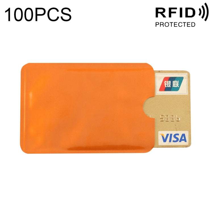 100pcs Aluminum Foil RFID Blocking Credit Card ID Bank Card Case Card Holder Cover, Size: 9 x 6.3cm