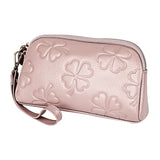 2026 Multifunctional Litchi Texture Women Large Capacity Hand Wallet Shell bag with Card Slots Light Pink