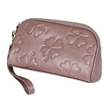 2026 Multifunctional Litchi Texture Women Large Capacity Hand Wallet Shell bag with Card Slots Pale Pinkish Grey