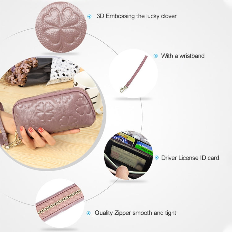 2026 Multifunctional Litchi Texture Women Large Capacity Hand Wallet Shell bag with Card Slots