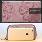 2026 Multifunctional Litchi Texture Women Large Capacity Hand Wallet Shell bag with Card Slots