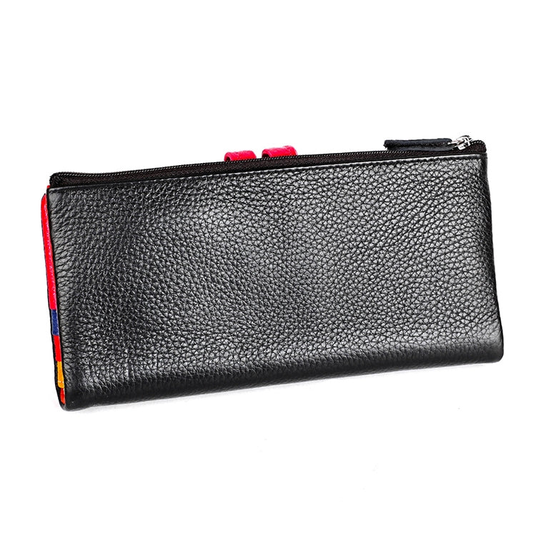 3572 Litchi Texture Leather Zipper Lady Wallet Large-capacity Purse