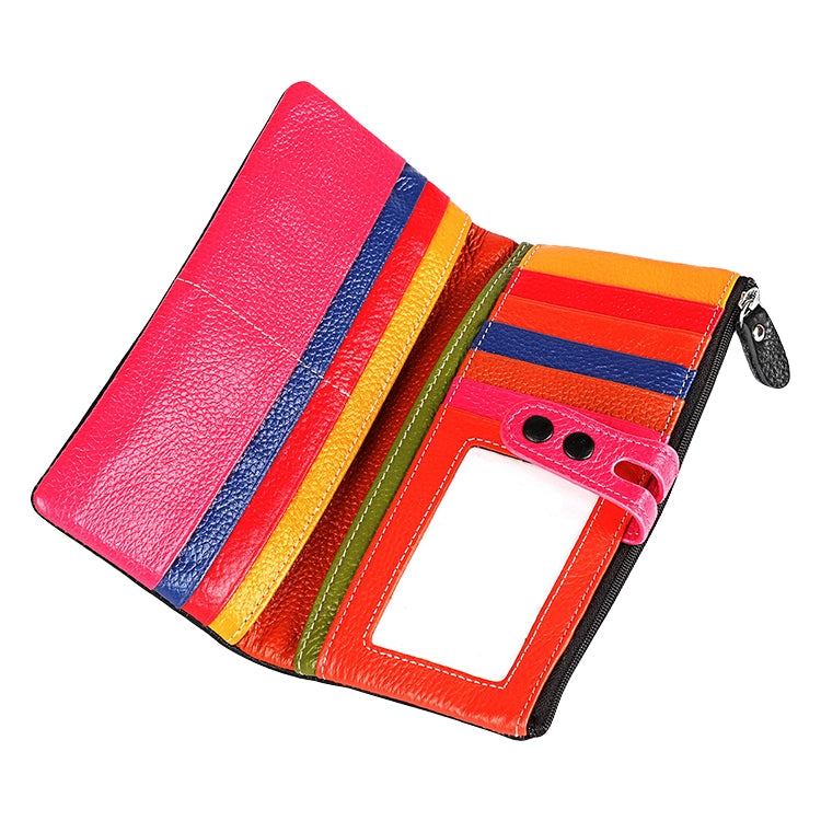 3572 Litchi Texture Leather Zipper Lady Wallet Large-capacity Purse