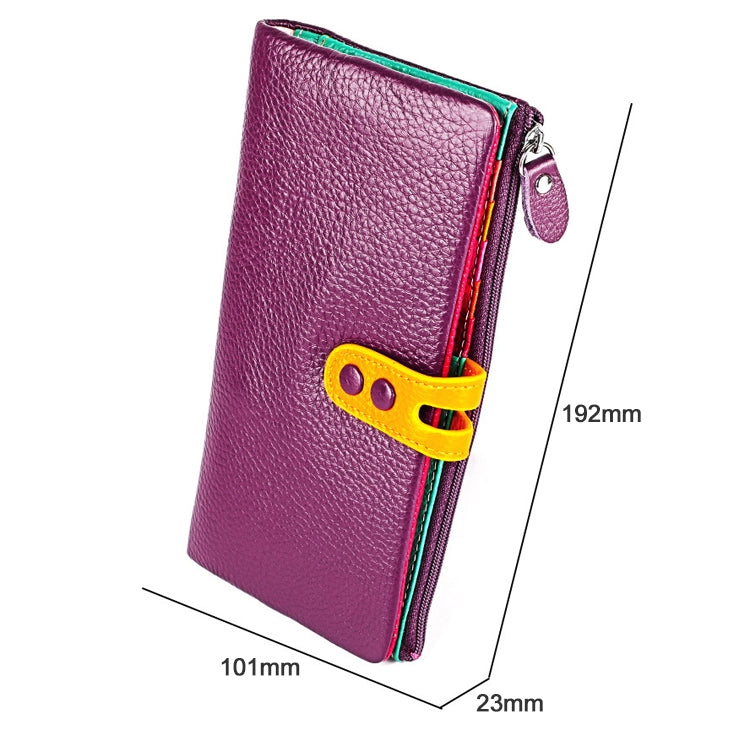 3572 Litchi Texture Leather Zipper Lady Wallet Large-capacity Purse