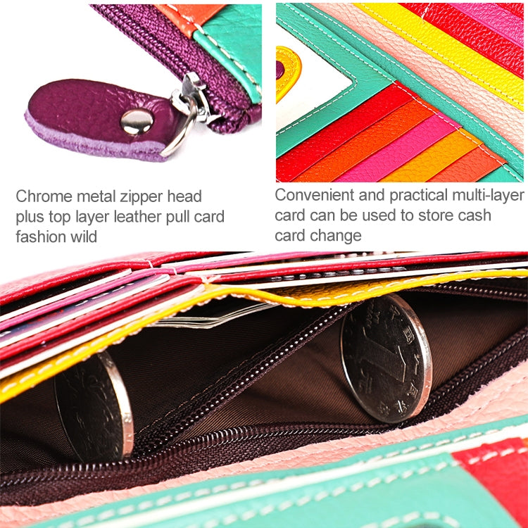 3572 Litchi Texture Leather Zipper Lady Wallet Large-capacity Purse