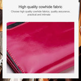 8239 Antimagnetic RFID Multi-function Leather Lady Wallet Large-capacity Purse with Detachable Card Holder (Rose Purple)