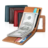 9037 Antimagnetic RFID Crazy Horse Texture Leather Wallet Billfold for Men and Women