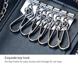 9102 Multi-function Waist Hanging Leather Zipper Wallet Keys Holder Bag