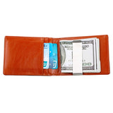 9601 Antimagnetic RFID Mini Crazy Horse Texture Leather Wallet Billfold, 9601