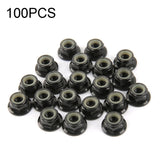 100 PCS iFlight M5 CW 6061 Aluminum Motor Screw Nuts Nylon Insert Self Lock Flange Nut for RC FPV Racing Drone Motor, M5 CW 6061(Red), M5 CW 6061(Black) M5 CW 6061(Black) Black
