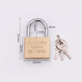 Copper Padlock Small Lock, Style: Short Lock Beam, 20mm Not Open, Short, 20mm Not Open