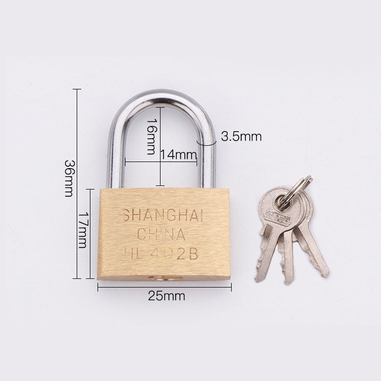 Copper Padlock Small Lock, Style: Short Lock Beam, 25mm Not Open, Short, 25mm Not Open