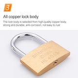 Copper Padlock Small Lock, Style: Short Lock Beam, 25mm Not Open, Short, 25mm Not Open