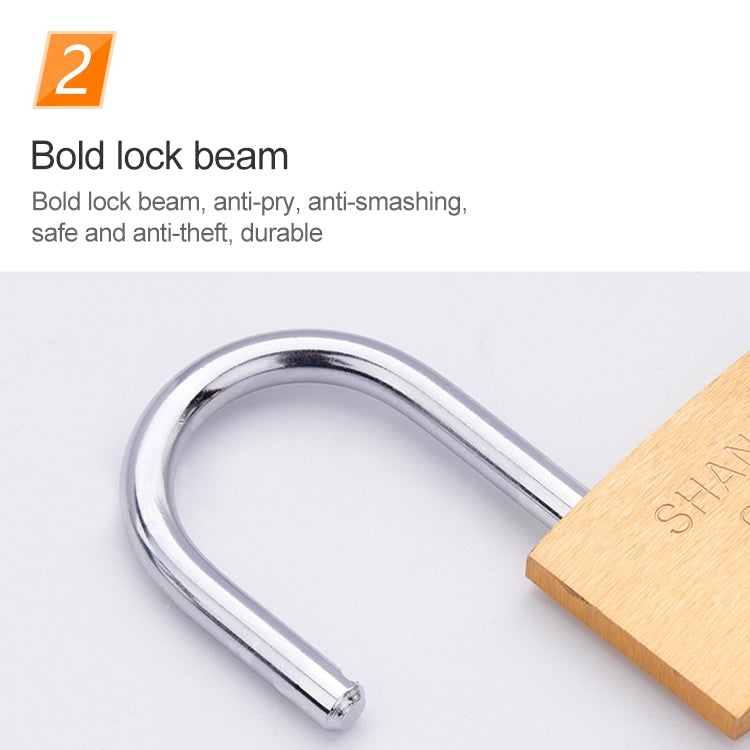 Copper Padlock Small Lock, Style: Short Lock Beam, 50mm Not Open, Short, 50mm Not Open