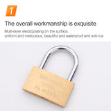 Copper Padlock Small Lock, Style: Short Lock Beam, 60mm Not Open, Short, 60mm Not Open