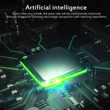 T22F Micro USB Charging Zinc Alloy Smart Bilateral Open Fingerprint Drawer Lock File Cabinet Lock, Bilateral Open Fingerprint