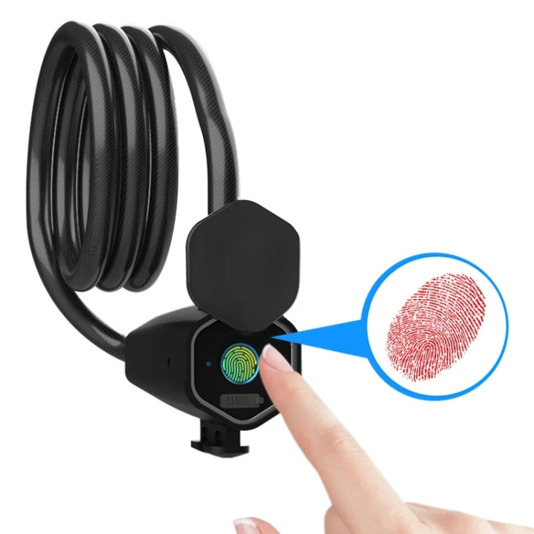 W16 IP65 Waterproof Fingerprint Lock Steel Rope Anti-theft Electric Car Lock Bluetooth APP Electronic Lock, W16 Bluetooth + Fingerprint W16 Bluetooth + Fingerprint