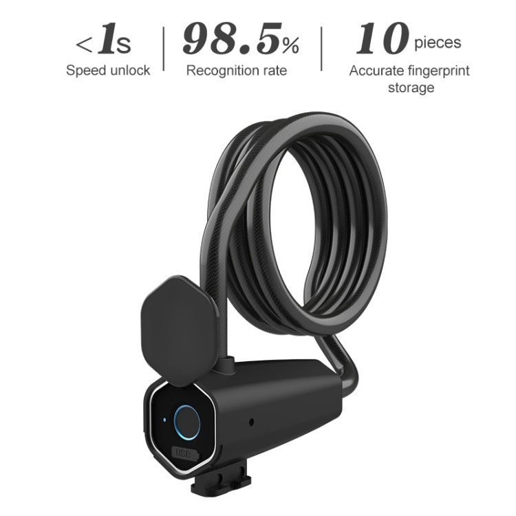 W16 IP65 Waterproof Fingerprint Lock Steel Rope Anti-theft Electric Car Lock Bluetooth APP Electronic Lock, W16 Bluetooth + Fingerprint