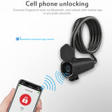 W16 IP65 Waterproof Fingerprint Lock Steel Rope Anti-theft Electric Car Lock Bluetooth APP Electronic Lock, W16 Bluetooth + Fingerprint
