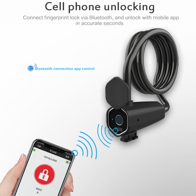 W16 IP65 Waterproof Fingerprint Lock Steel Rope Anti-theft Electric Car Lock Bluetooth APP Electronic Lock, W16 Bluetooth + Fingerprint