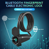 W16 IP65 Waterproof Fingerprint Lock Steel Rope Anti-theft Electric Car Lock Bluetooth APP Electronic Lock, W16 Bluetooth + Fingerprint