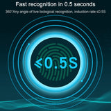 W16 IP65 Waterproof Fingerprint Lock Steel Rope Anti-theft Electric Car Lock Bluetooth APP Electronic Lock, W16 Bluetooth + Fingerprint