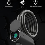 W16 IP65 Waterproof Fingerprint Lock Steel Rope Anti-theft Electric Car Lock Bluetooth APP Electronic Lock, W16 Bluetooth + Fingerprint