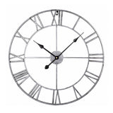 45cm Retro Living Room Iron Round Roman Numeral Mute Decorative Wall Clock, 45cm