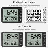 TS-9606-WR Large Screen Alarm Timer Temperature Humidity Meter(White Red)