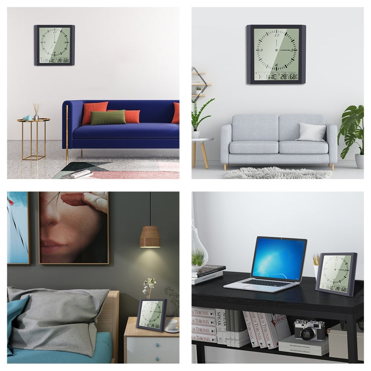 TS-8675 Multifunction Large Screen Clock Household Creative Thermometer Hygrometer, TS-8675